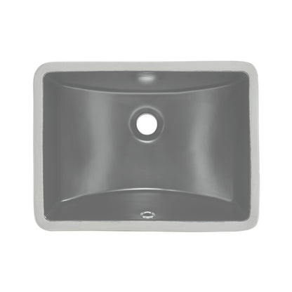 Swiss Madison, Plaisir 18.5" Rectangular Ceramic Undermount Bathroom Sink in Matte Gray