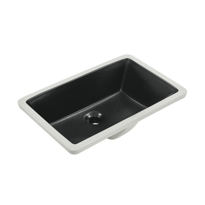 Swiss Madison, Voltaire 21" Rectangle Undermount Bathroom Sink in Matte Black