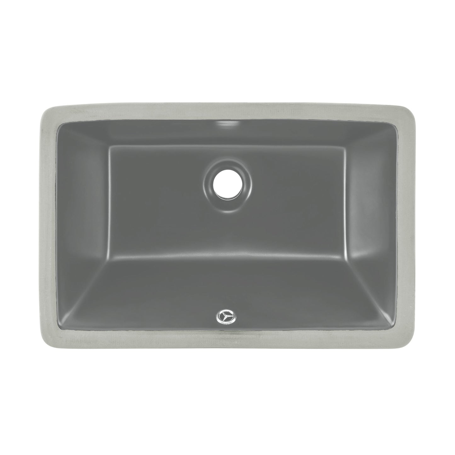 Swiss Madison, Voltaire 21" Rectangular Ceramic Undermount Bathroom Sink in Matte Gray