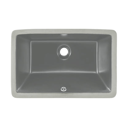 Swiss Madison, Voltaire 21" Rectangular Ceramic Undermount Bathroom Sink in Matte Gray