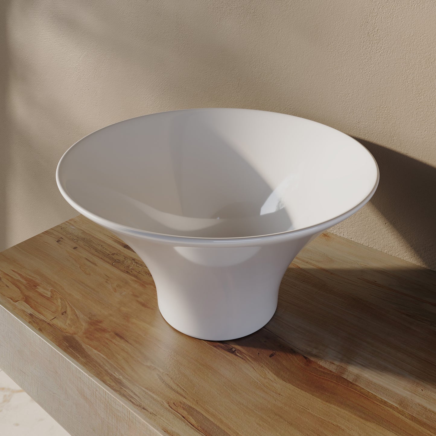 Swiss Madison, Ivy 16.5" Round Vessel Sink in Glossy White