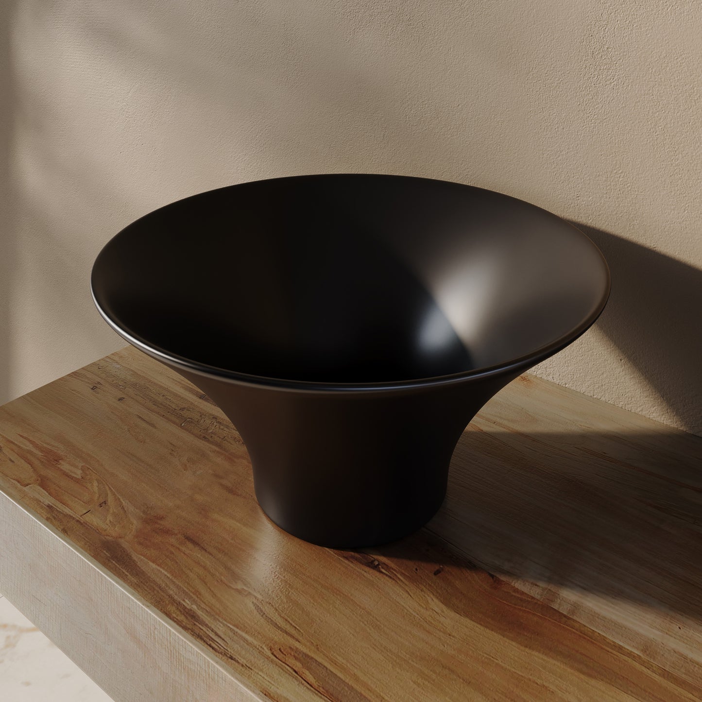 Swiss Madison, Ivy 16.5" Round Vessel Sink in Matte Black