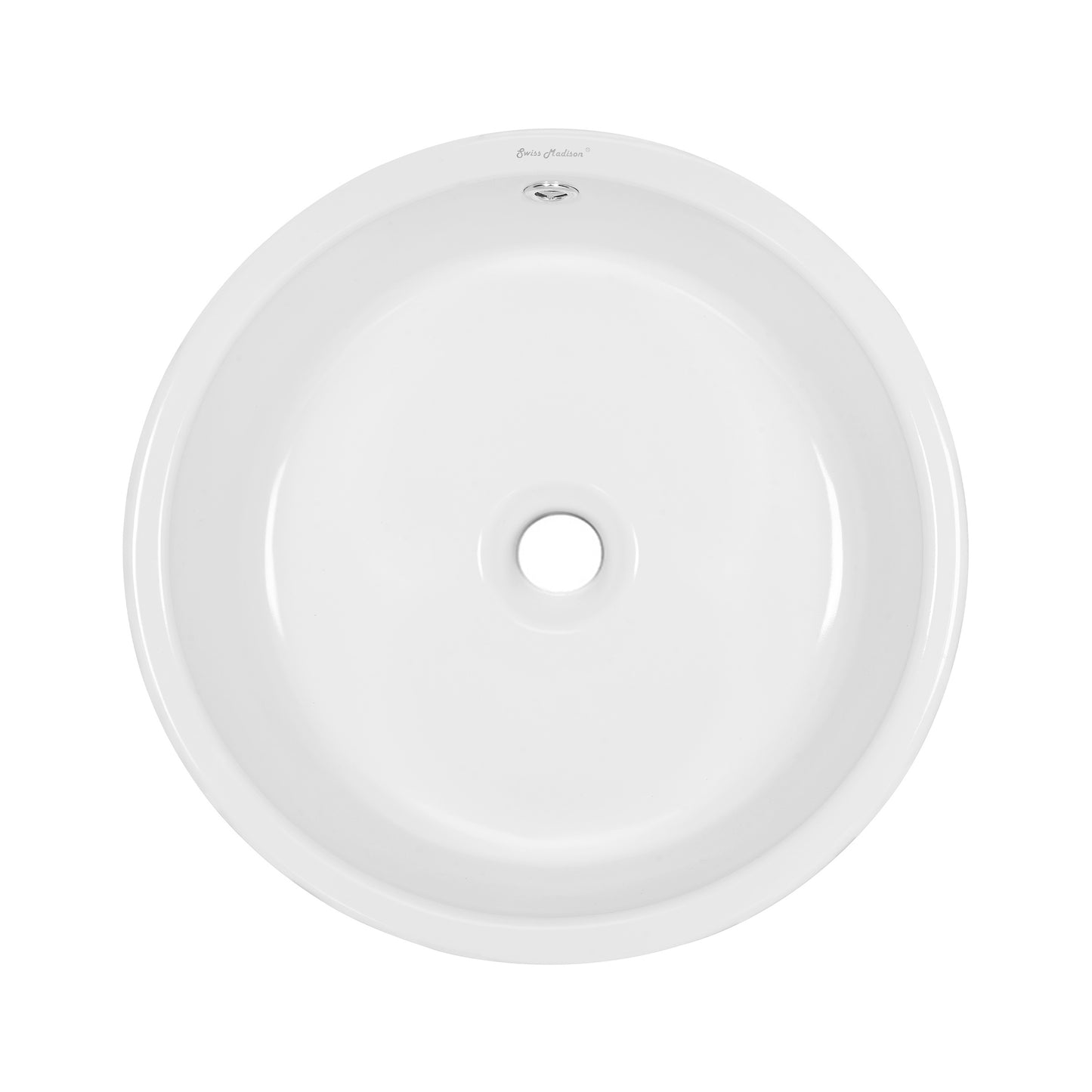 Swiss Madison, Monaco Round Ceramic Bathroom Vessel Sink in White