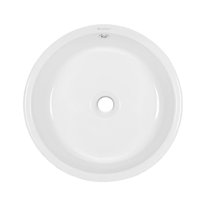 Swiss Madison, Monaco Round Ceramic Bathroom Vessel Sink in White