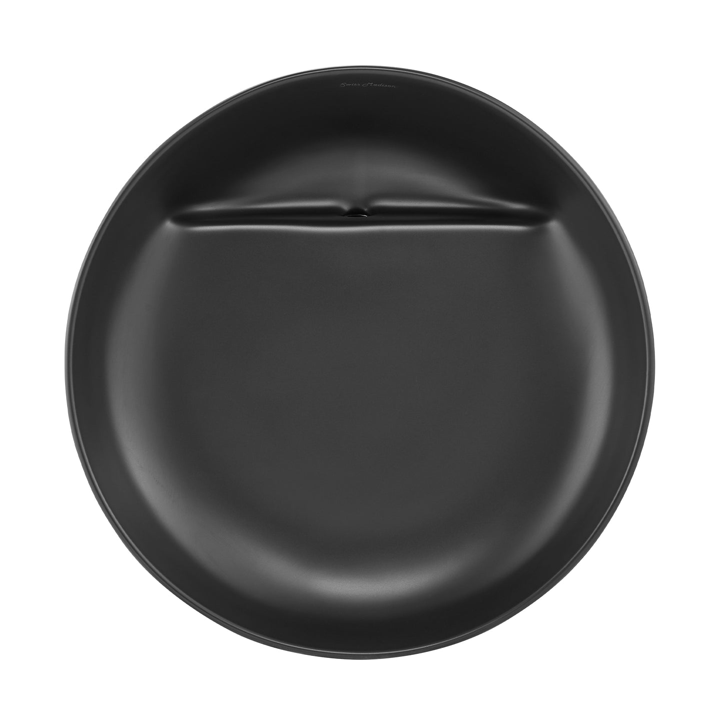Swiss Madison, Beau 16.5" Round Vessel Bathroom Sink in Matte Black
