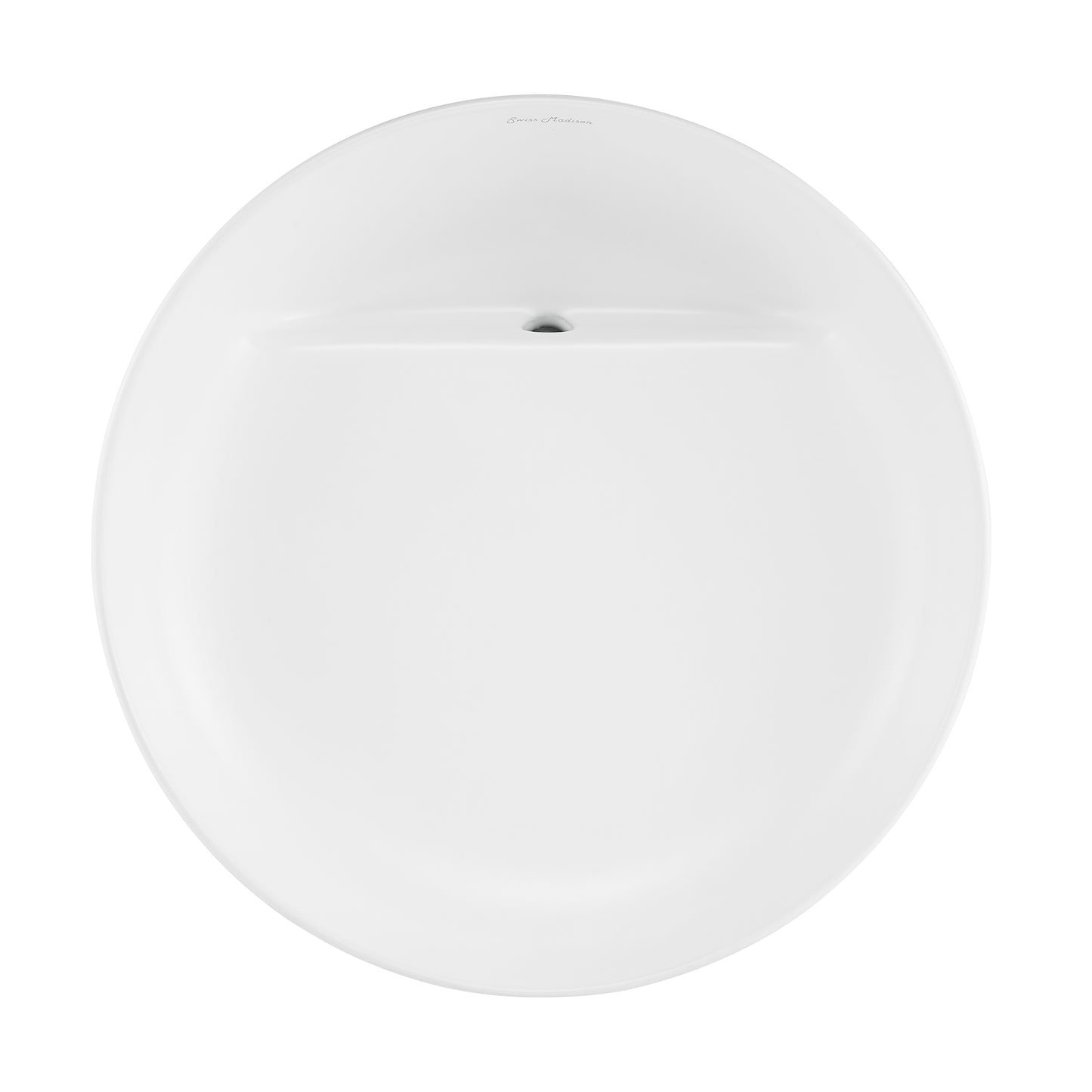 Swiss Madison, Beau 16.5" Round Vessel Bathroom Sink in Matte White