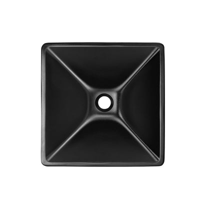 Swiss Madison, Claire 15.5" Glass Vessel Sink, Black