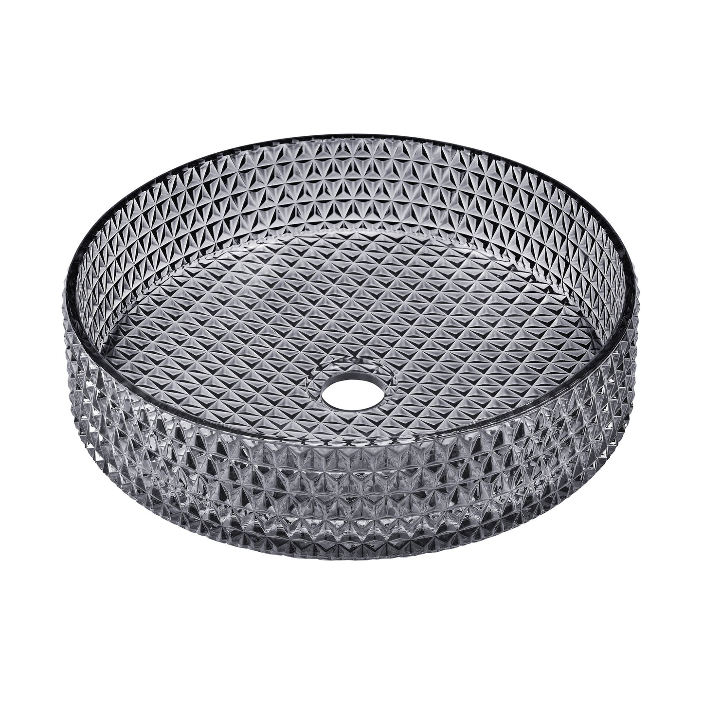 Swiss Madison, Cache 15.75" Round Glass Vessel Sink in Black