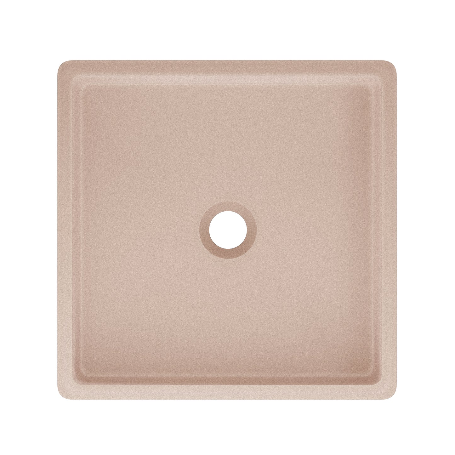 Swiss Madison, Lisse 15.5" Concrete Square Vessel Sink in Matte Blush