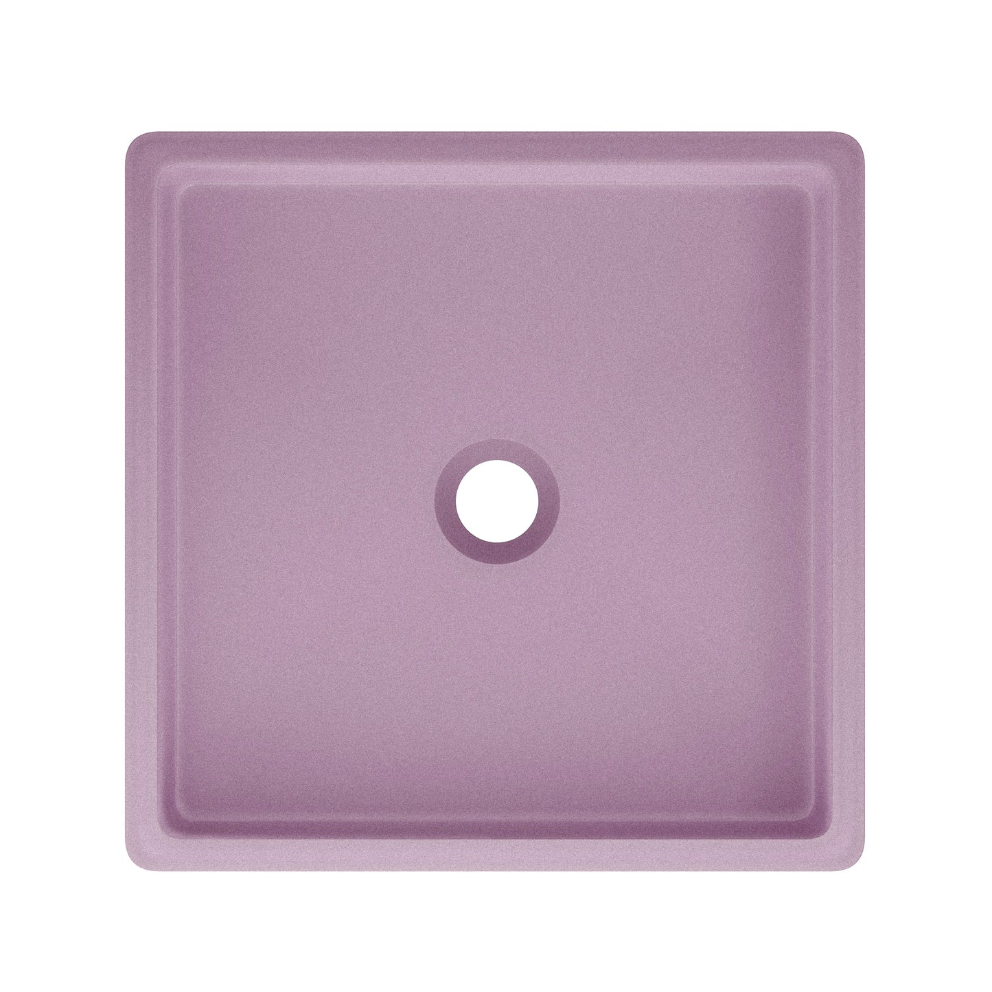 Swiss Madison, Lisse 15.5" Concrete Square Vessel Sink in Matte Lavender