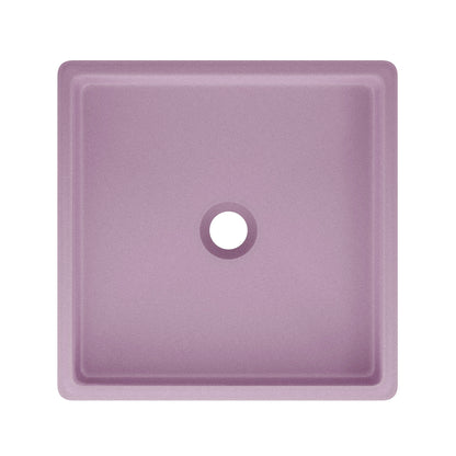 Swiss Madison, Lisse 15.5" Concrete Square Vessel Sink in Matte Lavender