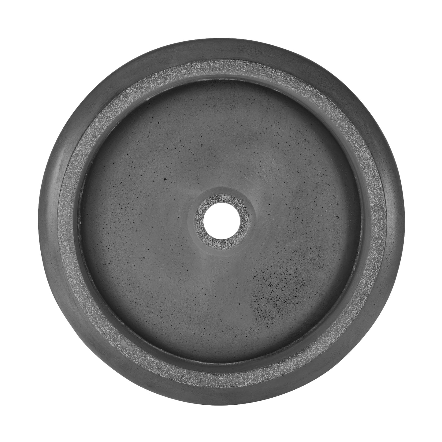 Swiss Madison, Lisse 17.5" Round Concrete Vessel Bathroom Sink in Dark Grey