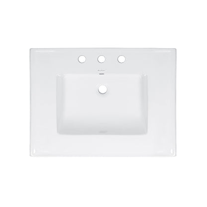 Swiss Madison, 24" Ceramic Vanity Top with 8" Widespread Faucet Holes
