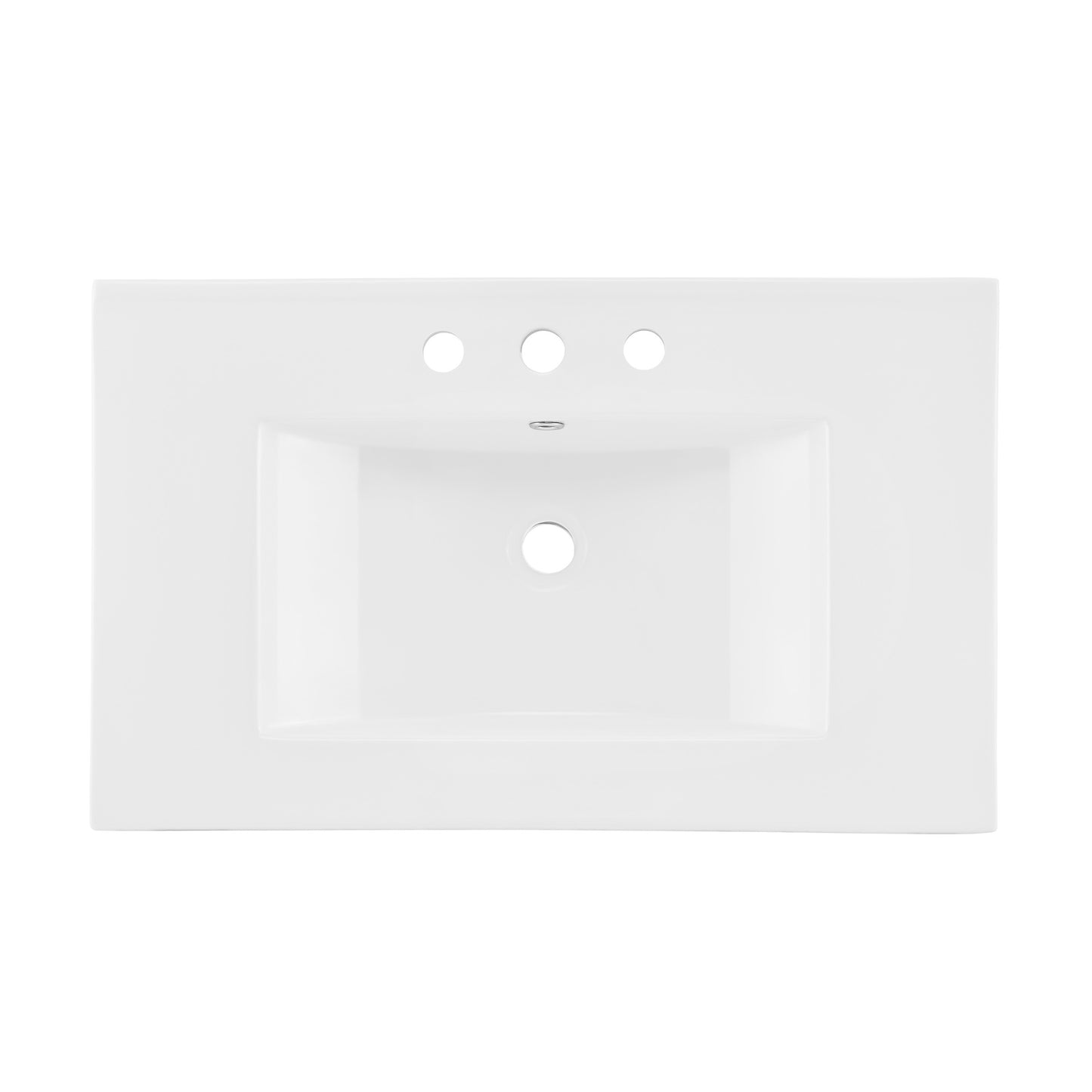 Swiss Madison, 30" 3-Hole Widespread Vanity Sink Top in Glossy White