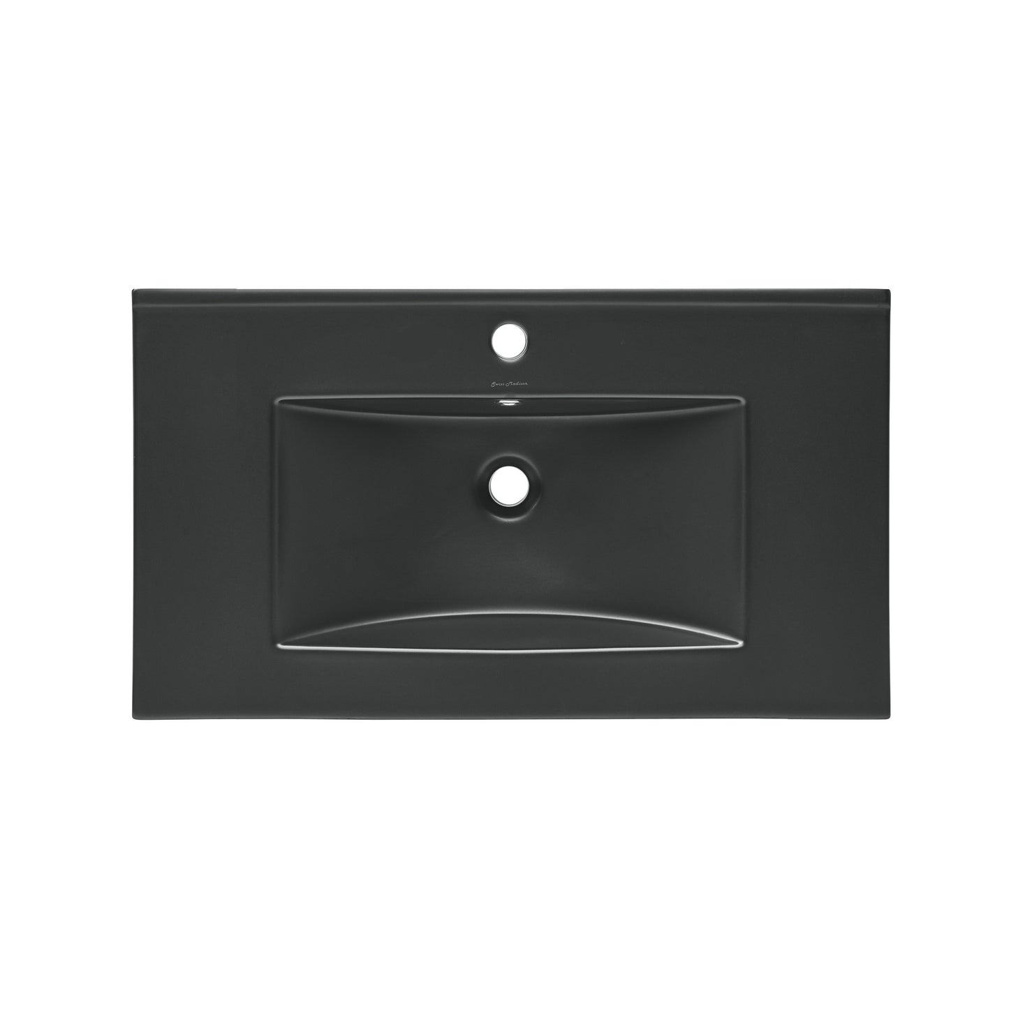 Swiss Madison, 30" Vanity Top Bathroom Sink in Matte Black