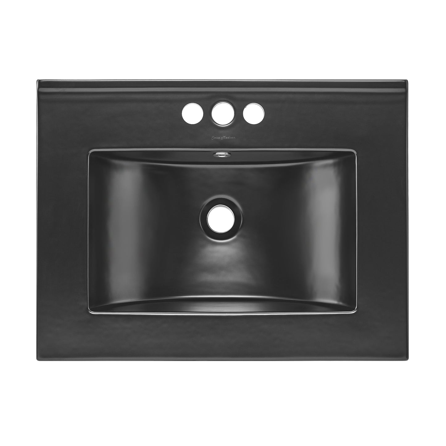 Swiss Madison, 24" 3-Hole Centerset Vanity Sink Top in Matte Black