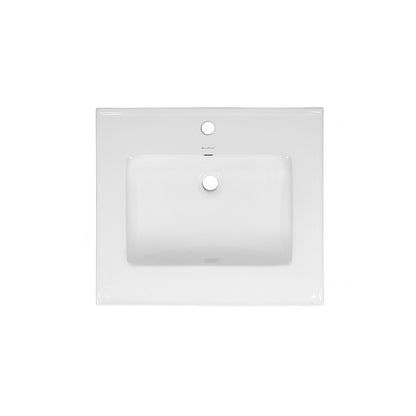 Swiss Madison, 24" Ceramic Vanity Top with Single Faucet Hole