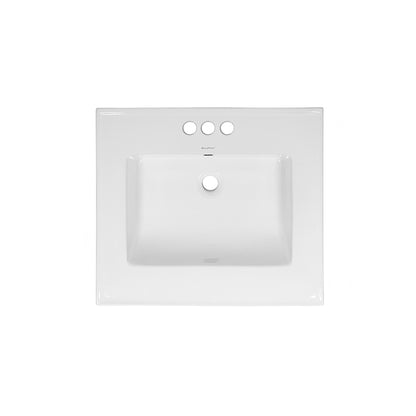 Swiss Madison, Voltaire 25 Vanity Top Sink with 3 Centerset Faucet Holes