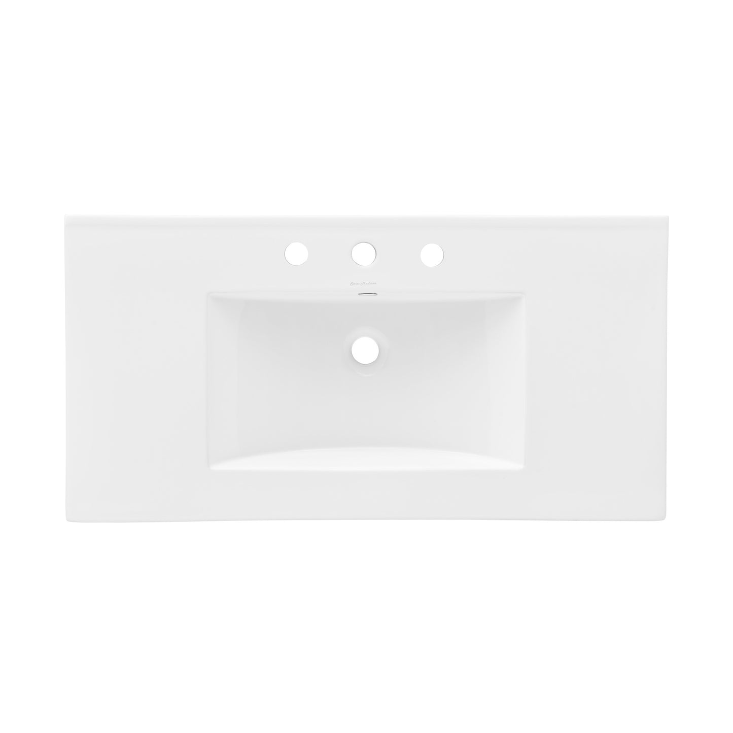 Swiss Madison, 36" Ceramic Vanity Top with Three Faucet Holes