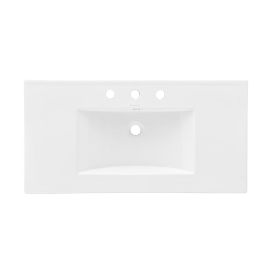 Swiss Madison, 36" Ceramic Vanity Top with Three Faucet Holes