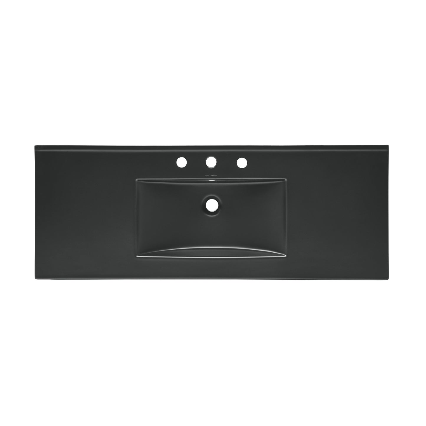 Swiss Madison, 48" 3-Hole Widespread Vanity Sink Top in Matte Black