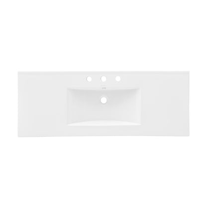 Swiss Madison, 48" 3-Hole Widespread Vanity Sink Top in Glossy White