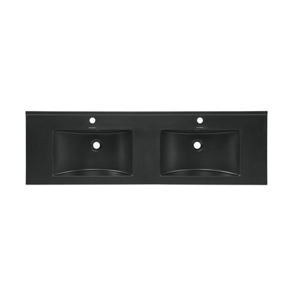 Swiss Madison, 60 inch Vanity Top Bathroom Sink in Matte Black