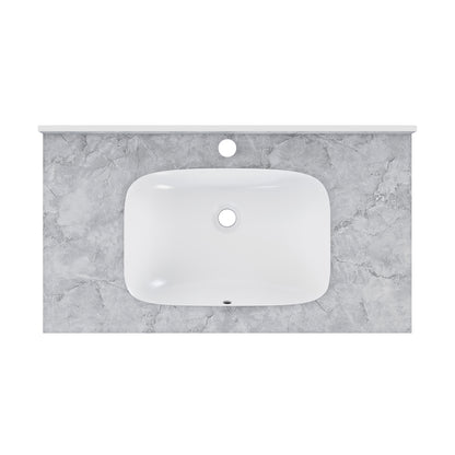 Swiss Madison Avancer 36-inch wall-mount bathroom vanity in Storm Grey — view 8