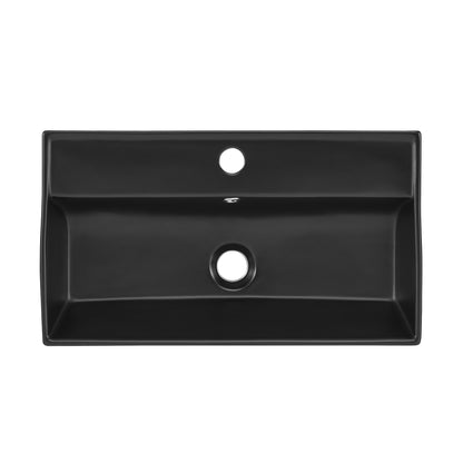 Swiss Madison, Claire 22" Rectangle Wall-Mount Bathroom Sink in Matte Black