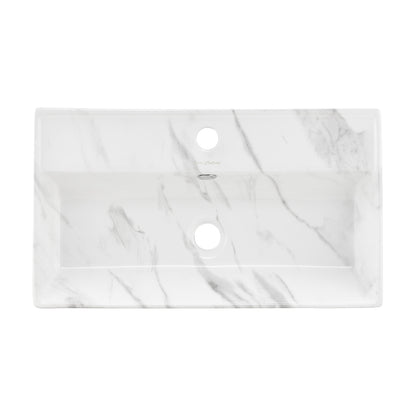 Swiss Madison, Claire 22" Rectangle Wall-Mount Bathroom Sink in White Marble
