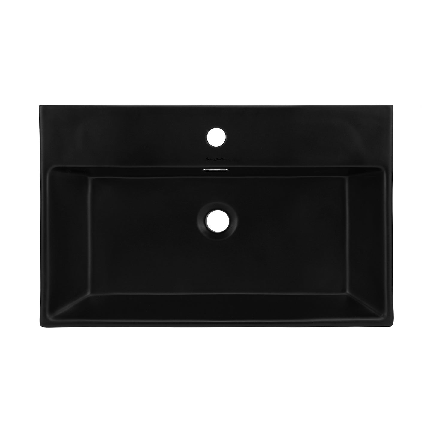 Swiss Madison, Claire 24" Rectangle Wall-Mount Bathroom Sink in Matte Black