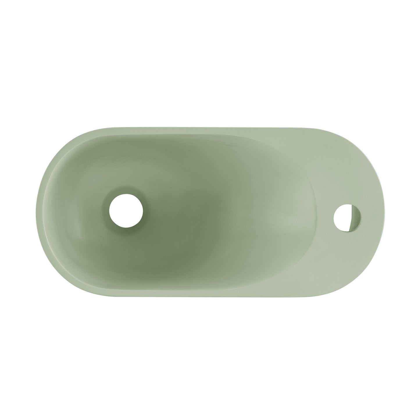 Swiss Madison, Terre 18" Right Side Faucet Wall-Mount Bathroom Sink in Palm Green