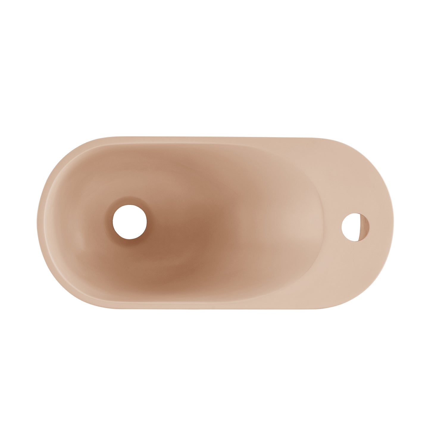 Swiss Madison, Terre 18" Right Side Faucet Wall-Mount Bathroom Sink in Pastel Peach