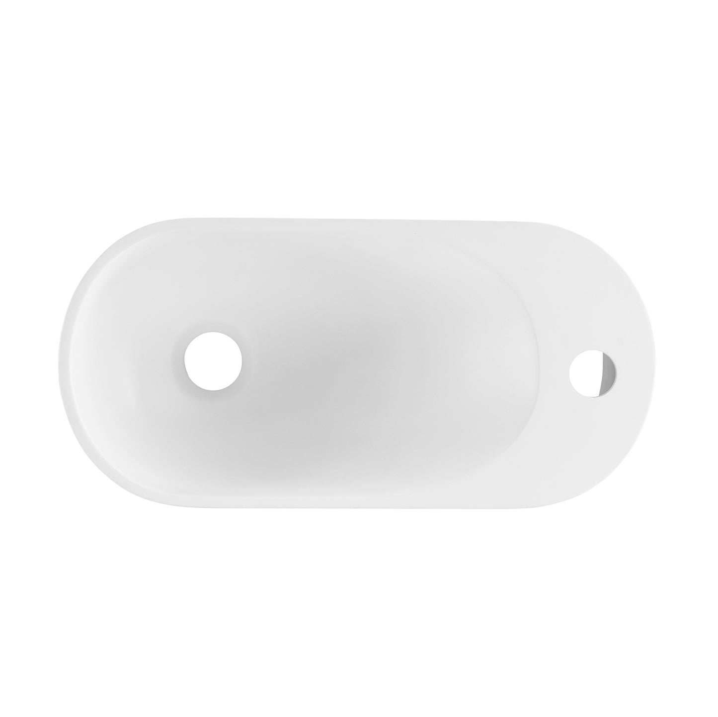 Swiss Madison, Terre 18" Right Side Faucet Wall-Mount Bathroom Sink in White