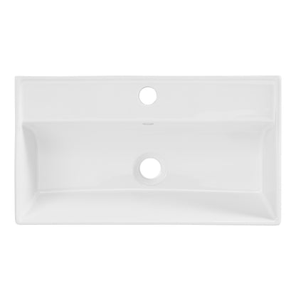 Swiss Madison, Claire 22" Wall-Mount Bathroom Sink with Brushed Gold Towel Bar