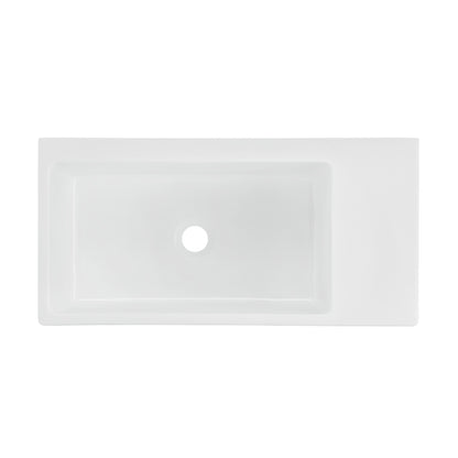 Swiss Madison, Delice 24" Rectangle Wall-Mount Bathroom Sink in Matte White