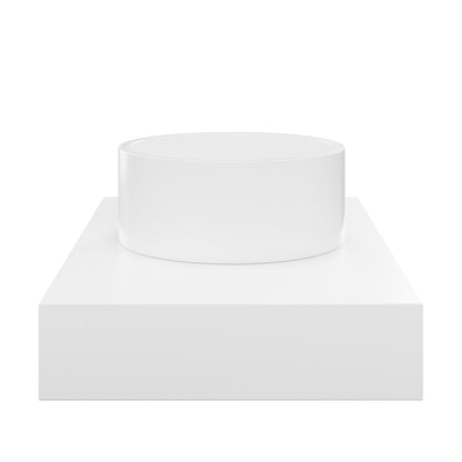 Swiss Madison, Monaco 36" Floating Bathroom Shelf with Vessel Sink in Glossy White