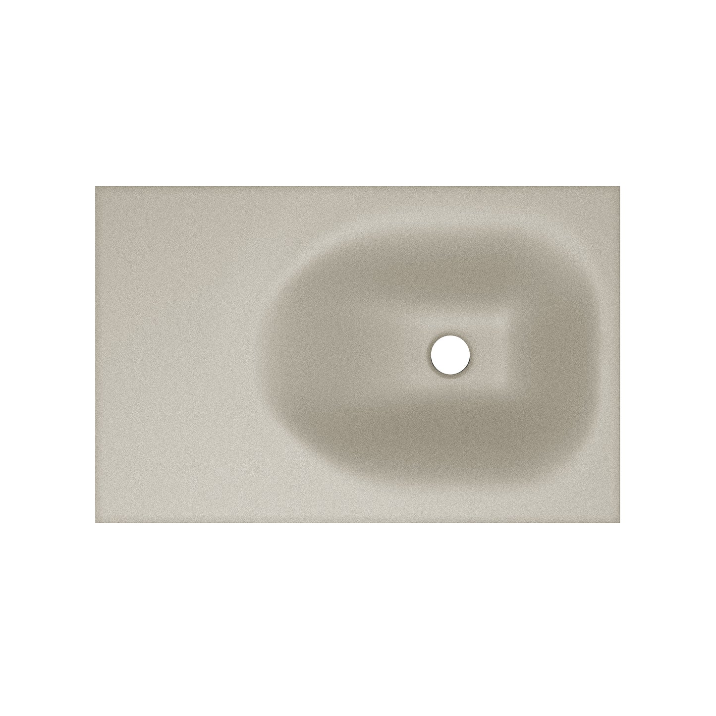 Swiss Madison, Lisse 24" Rectangle Concrete Wall-Mount Bathroom Sink in Taupe with Matte Black Frame