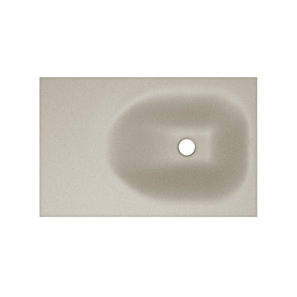 Swiss Madison, Lisse 24" Rectangle Concrete Wall-Mount Bathroom Sink in Taupe with Matte Black Frame