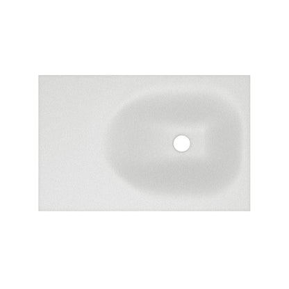 Swiss Madison, Lisse 24" Rectangle Concrete Wall-Mount Bathroom Sink in Matte White with Matte Black Frame