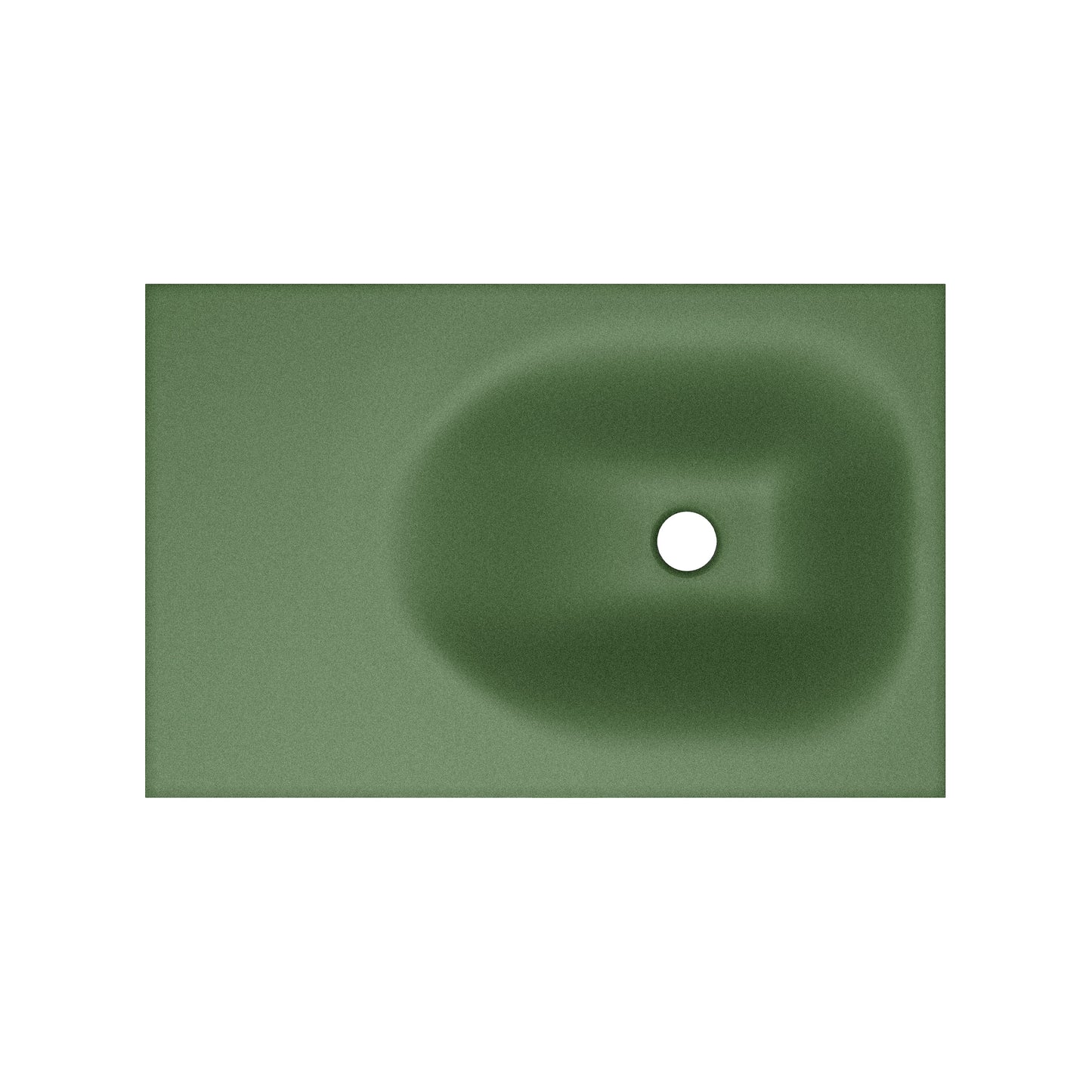 Swiss Madison, Lisse 24" Rectangle Concrete Wall-Mount Bathroom Sink in Royal Green with Matte Black Frame