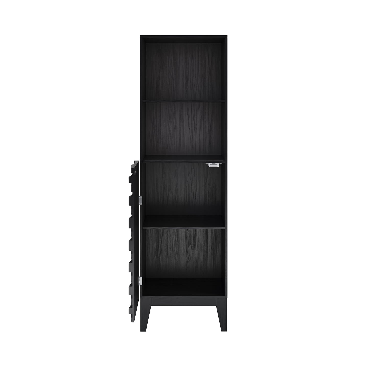 Swiss Madison, Cascade 17 x 17 x 60 Freestanding Linen Cabinet in Black Oak