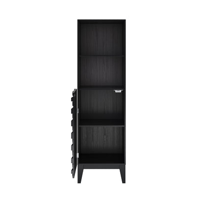 Swiss Madison, Cascade 17 x 17 x 60 Freestanding Linen Cabinet in Black Oak