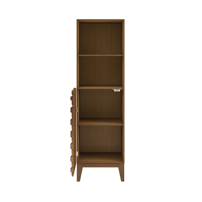 Swiss Madison, Cascade 17 x 17 x 60 Freestanding Linen Cabinet in Brown Oak