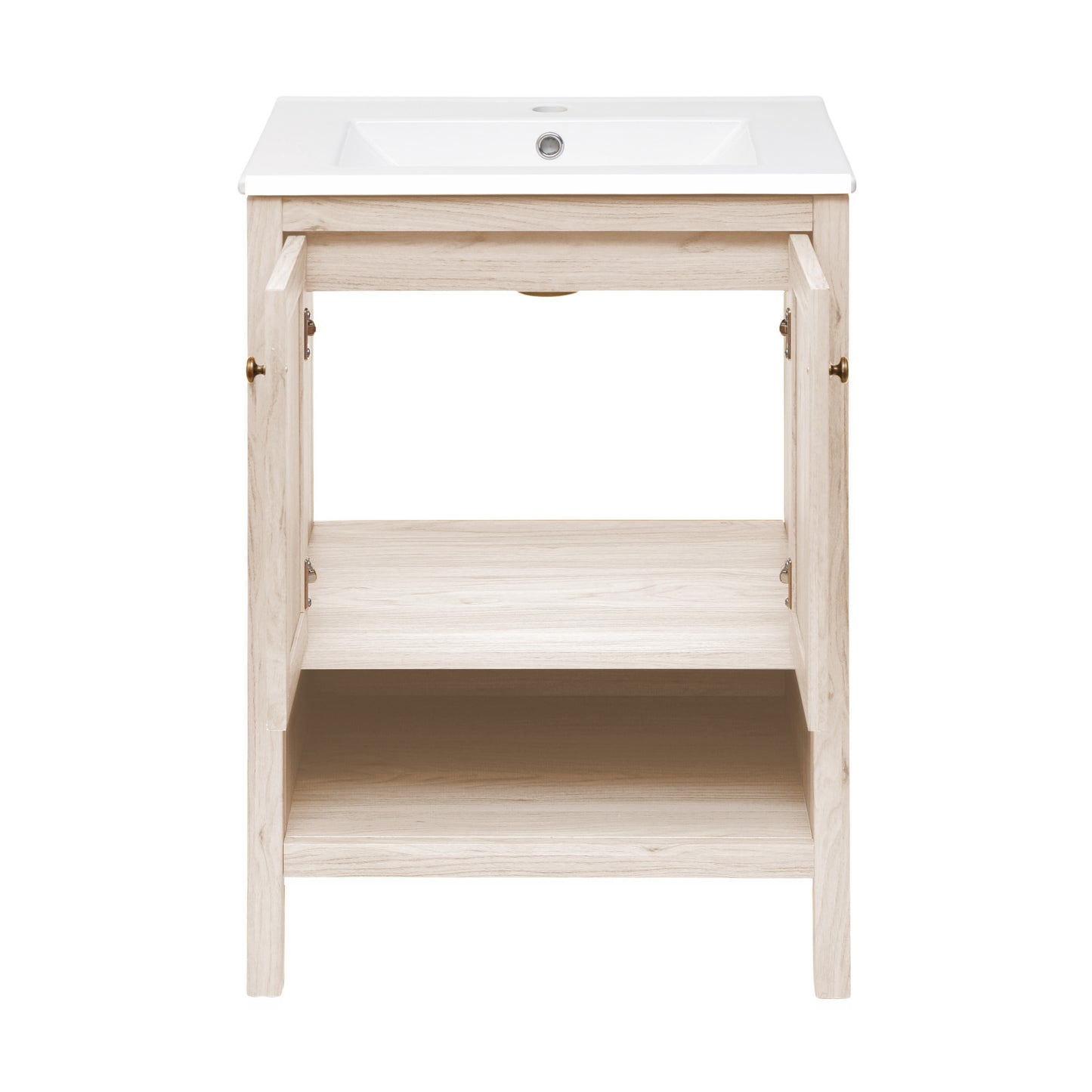 Swiss Madison, Chateau 24" Freestanding Bathroom Vanity in White Oak with Sink Top