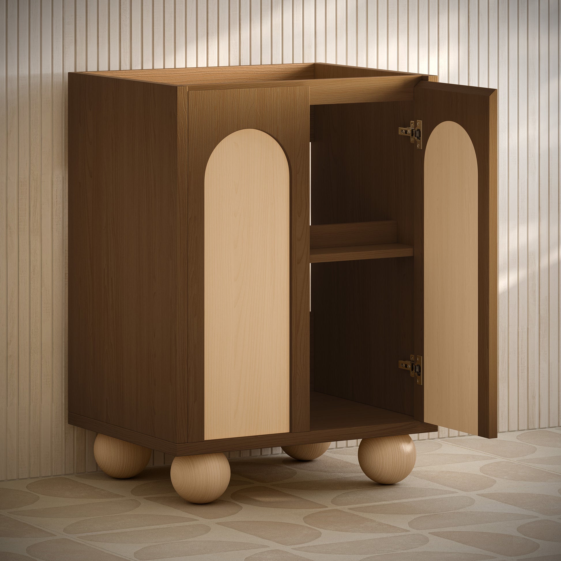 Swiss Madison Plaisir II 24-inch freestanding bathroom vanity in Brown Oak — view 5