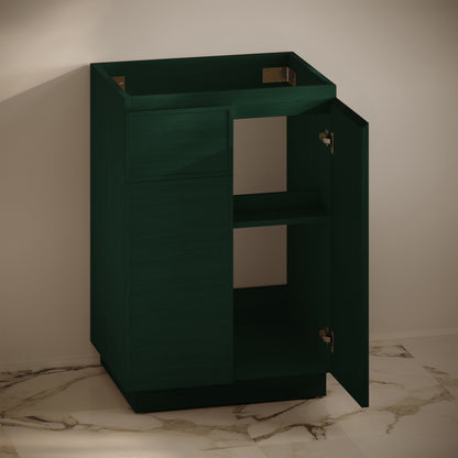 Swiss Madison, St. Tropez 24" Freestanding Bathroom Vanity Cabinet without Top in Green Oak