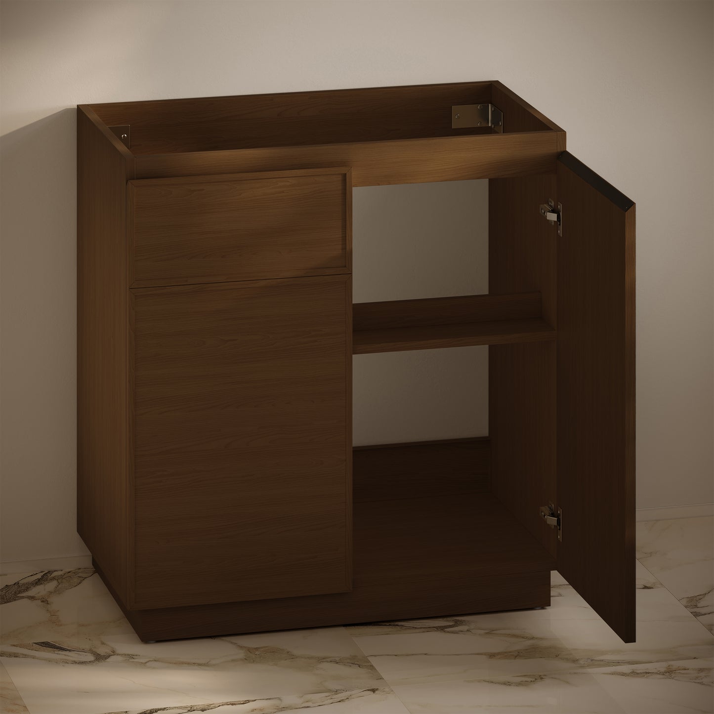 Swiss Madison St. Tropez 36-inch freestanding bathroom vanity in Brown Oak — view 5