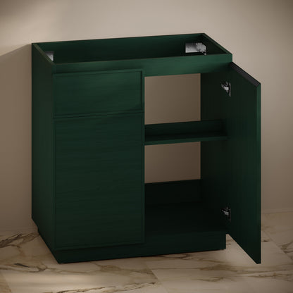 Swiss Madison St. Tropez 36-inch freestanding bathroom vanity in Green Oak — view 5