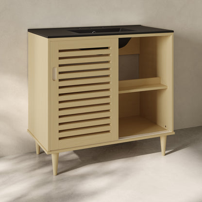 Swiss Madison Delice 36-inch freestanding bathroom vanity in Natural Oak — view 4